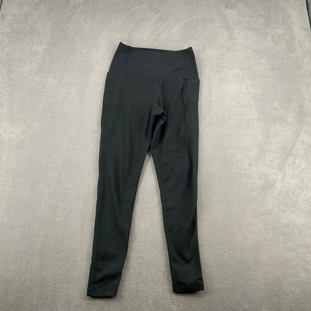 Danskin Womens High Waisted Pocket Leggings Black Athletic Yoga Pants Size S